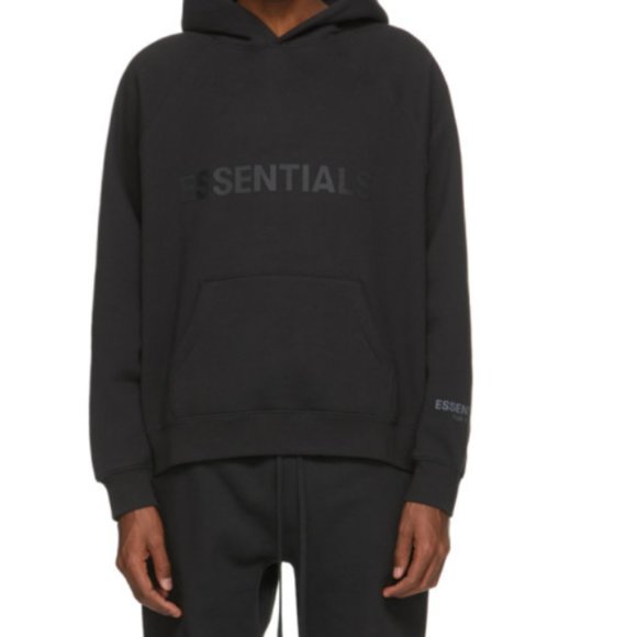 Black Essential Hoodie - Picture 1 of 6